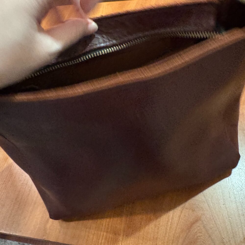 Portland Leather Goods Triangle Shoulder Bag - Cognac - Picture 7 of 11